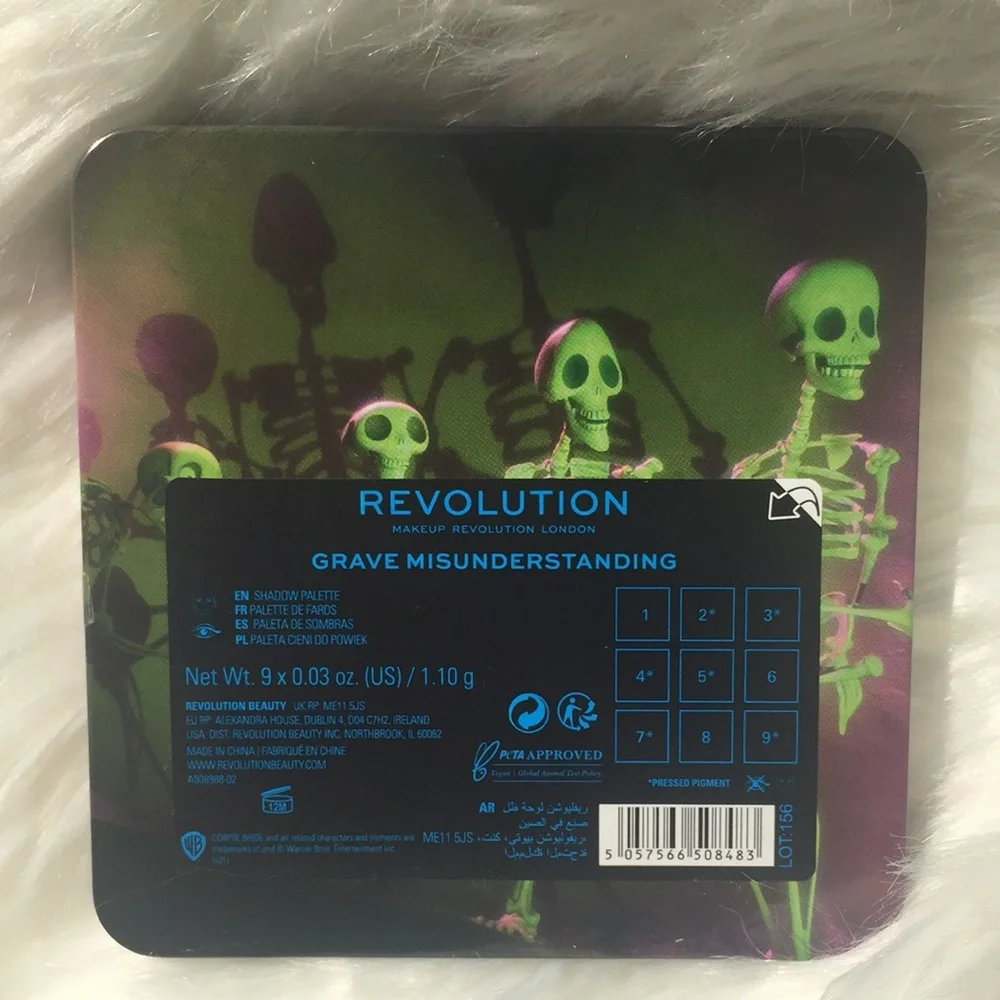 New! Never swatched! CORPSE BRIDE GRAVE MISUNDERSTANDING eyeshadow palette - Picture 11 of 16
